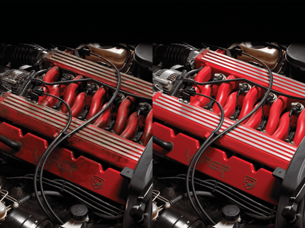 Engine before and after