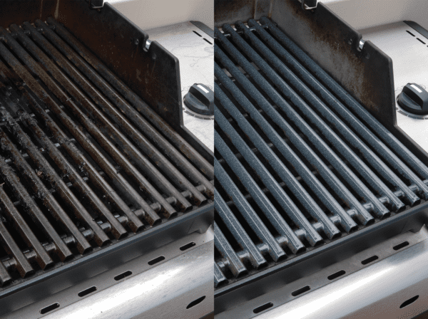 Grill before and after