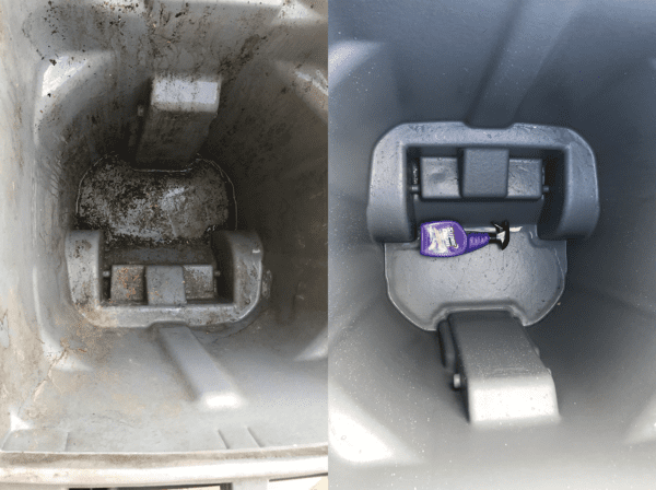 Trash before and after