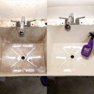 Shop sink before and after super clean