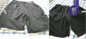 Shorts before and after super clean
