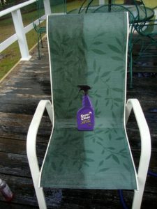 Lawn Chair before and after Super Clean