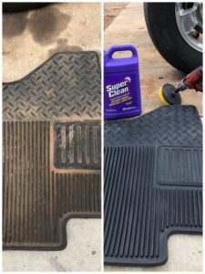 Floor Mats before and after Super Clean