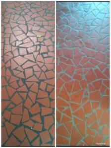 Tile grout before and after super clean