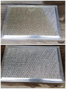 Vent Screen before and after Super Clean