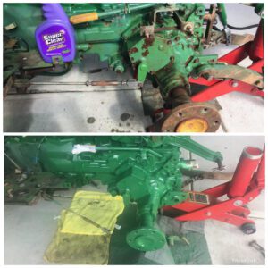 Tractor before and after super clean