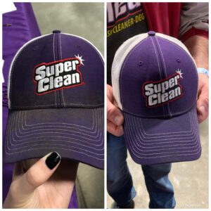 Hat before and after super clean