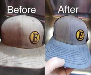hat before and after Super Clean