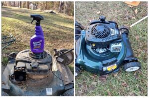 Lawn Mower Before and after Super Clean