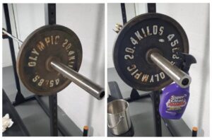 Weights before and after cleaning with Super Clean
