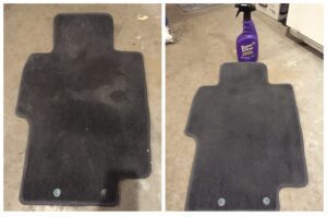 Floor Mats before and after Super Clean