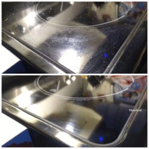 Ceramic Stove Top before and after Super Clean