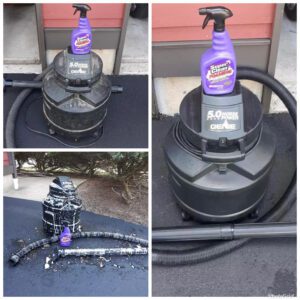 Wet Dry Vacuum before and after cleaning with Super Clean