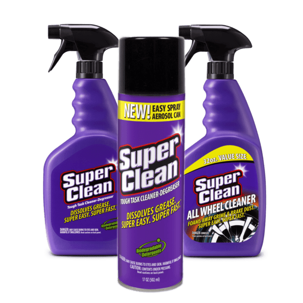 Super Clean, Aerosol, and Wheel Cleaner
