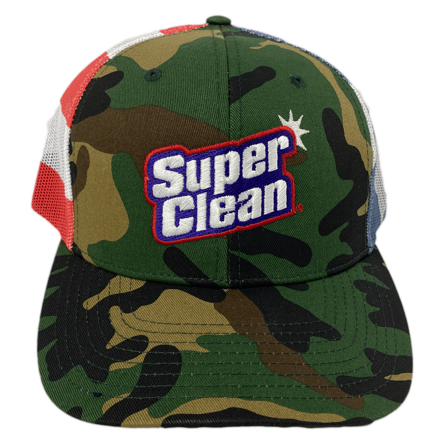Super Clean® Hat - Camo/American Flag - SuperClean