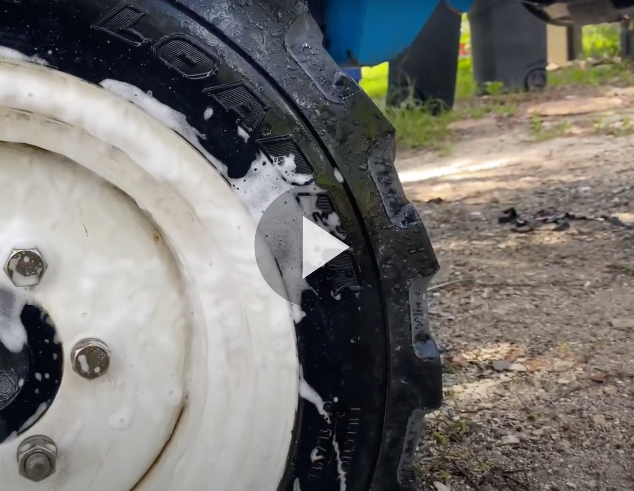 Cleaning Tractor Wheels